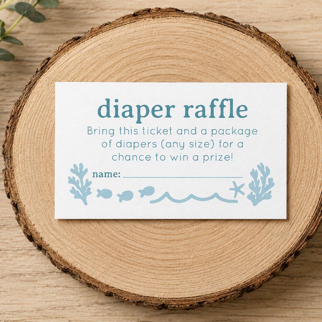 Nautical Diaper Raffle  Enclosure Card (Creator Uploaded)