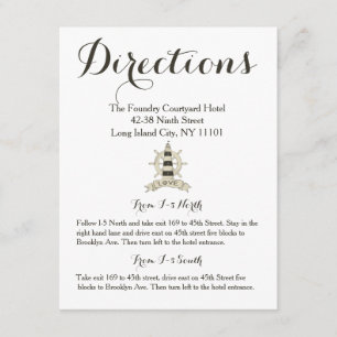 Nautical Directions Lighthouse Ship Anchor Slate Enclosure Card