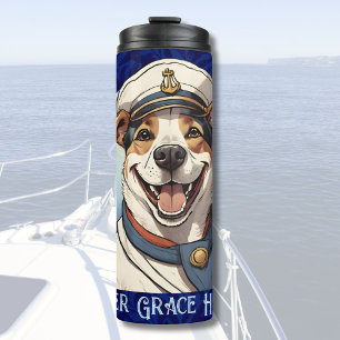 Nautical Dog Gifts for Boat Owners Sailors Boater Thermal Tumbler