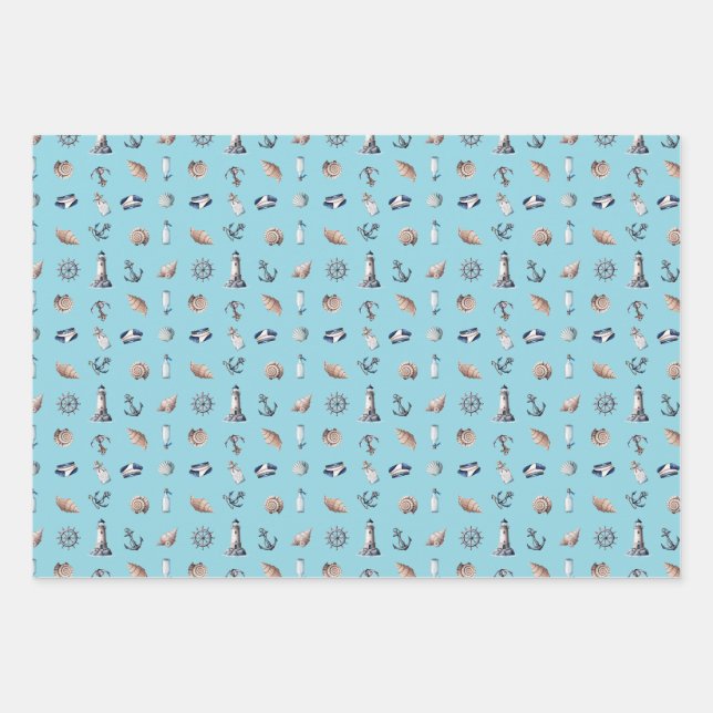 Nautical Dreams! Wrapping Paper Sheet (Front)