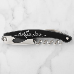 nautical DRIFT AWAY script lettering Corkscrew