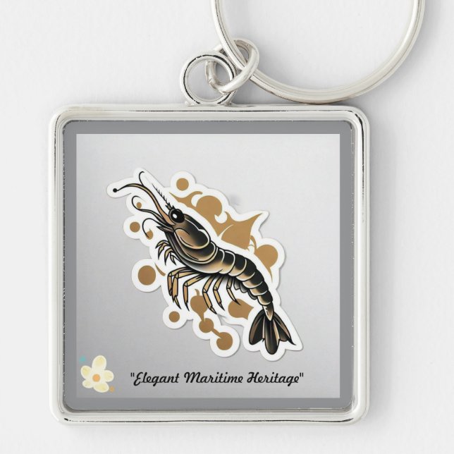 "Nautical Elegance Found" Key Ring (Front)
