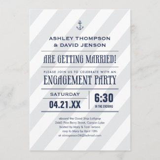 Nautical Engagement Party invitations
