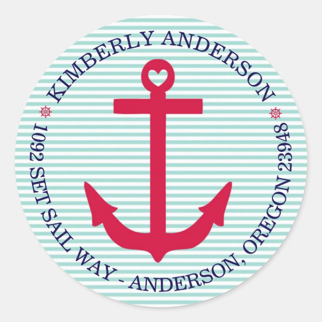 Nautical Envelope Seals - Anchors Aweigh! (Front)