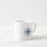 Nautical Espresso Mug with Blue Nautical Star<br><div class="desc">Blue nautical star on white porcellain mug. For all sailors and everyone who loves nautical,  New England,  Hamptons and Nantucket style.</div>