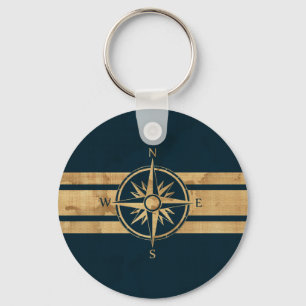 Nautical Explorer Compass Key Ring