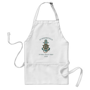 Nautical Family Reunion Boat Trip Custom Standard Apron