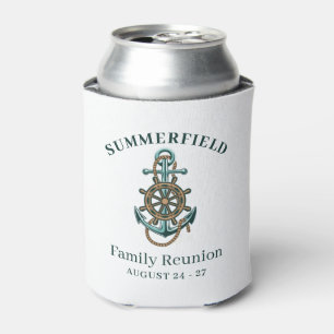 Nautical Family Reunion Boating Anchor Custom Can Cooler
