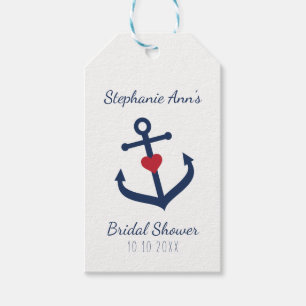 Nautical Favour Tags - Navy Blue Anchor Tags