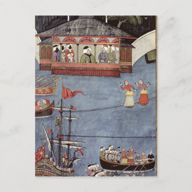 Nautical Festival before Sultan Ahmed III Postcard (Front)