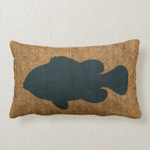 Nautical Fish Deep Sea Blue Lumbar Cushion