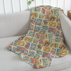 Nautical Fisherman's   Fleece Blanket