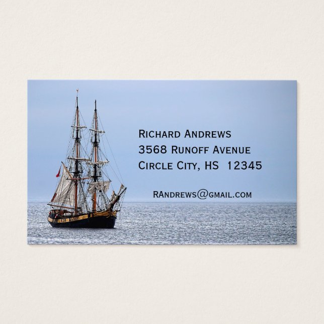 Nautical Fishing Boat Blue Skies (Front)