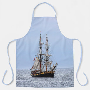 Nautical Fishing Boat Blue Skies Apron