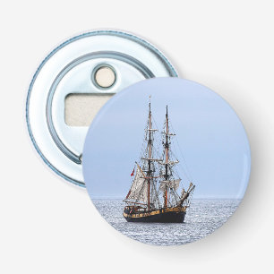 Nautical Fishing Boat Blue Skies Bottle Opener