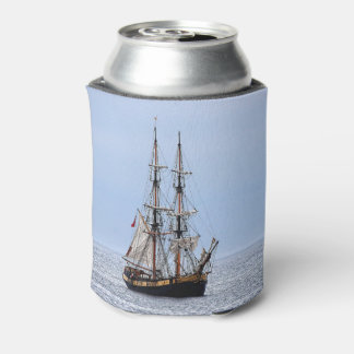 Nautical Fishing Boat Blue Skies Can Cooler