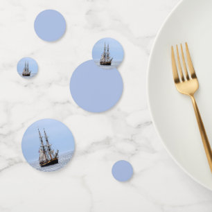 Nautical Fishing Boat Blue Skies Confetti