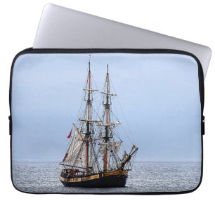 Nautical Fishing Boat Blue Skies Laptop Sleeve