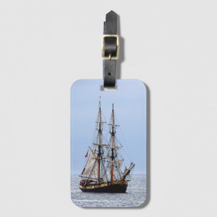 Nautical Fishing Boat Blue Skies Luggage Tag