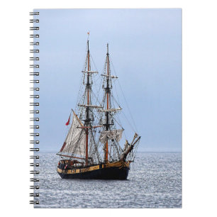 Nautical Fishing Boat Blue Skies Notebook