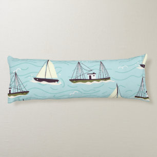 Nautical fishing pattern poster throw pillow ceram