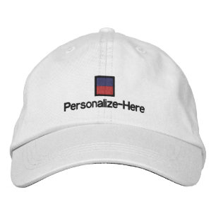 Nautical Flag "E" Personalised Boater's Hat