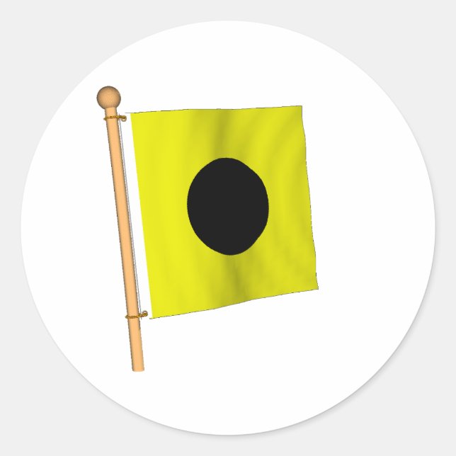 Nautical Flag 'I' Classic Round Sticker (Front)