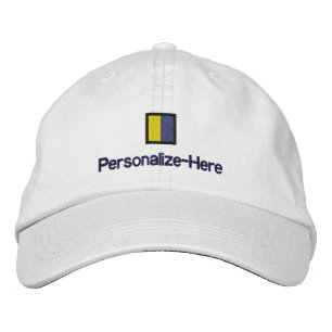 Nautical Flag "K" Personalised Boater's Hat