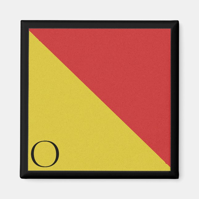 Nautical Flag Magnet Alphabet Letter O (Front)