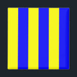 Nautical Flag Signal Letter G (Golf) Magnet<br><div class="desc">Nautical Flag Signal Letter G Square Fridge Magnet. Square marine signal flag meaning "Golf" - letter G with yellow and blue stripe pattern colour bars magnet.</div>
