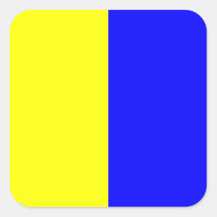 Nautical Flag Signal Letter K (Kilo) Square Sticker