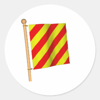 Nautical Flag 'Y' Classic Round Sticker