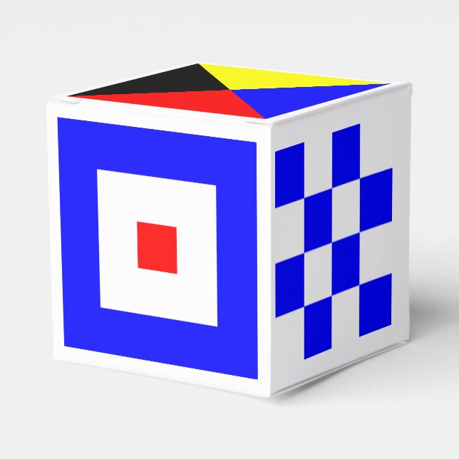 Nautical Flags Favour Box (Front Side)