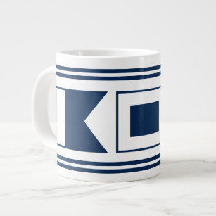 Nautical flags letters of the alphabet custom name large coffee mug