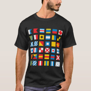 Nautical Flags with US Numbers and NATO Phonetic A T-Shirt