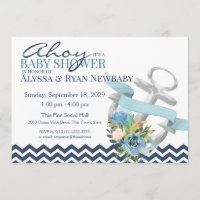 Nautical Floral Anchor Baby Shower