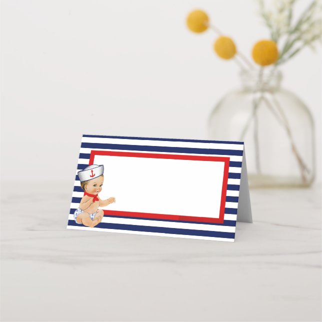 Nautical Folding Table Card (Front)