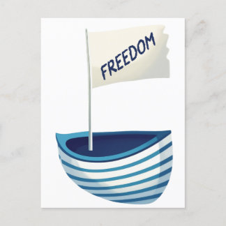 Nautical Freedom Boat Holiday Postcard