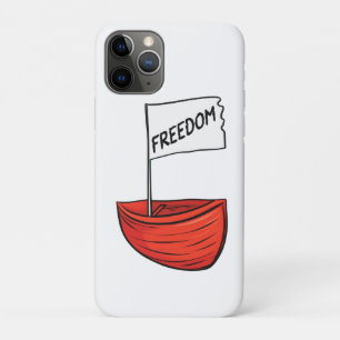 Nautical Freedom Boat Illustration Case-Mate iPhone Case