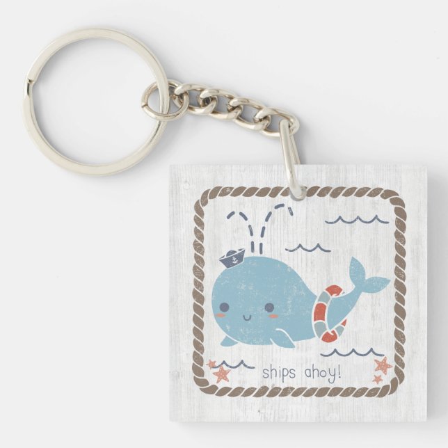 Nautical Friends - Whale Key Ring (Front)
