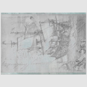 Nautical Furniture Decoupage Tissue Paper