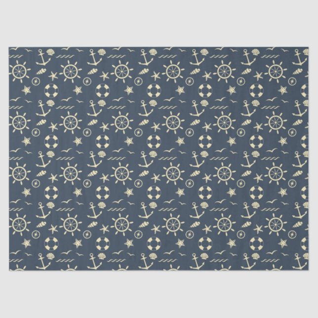 Nautical Gift Wrap Tissue Tissue Paper (Front)