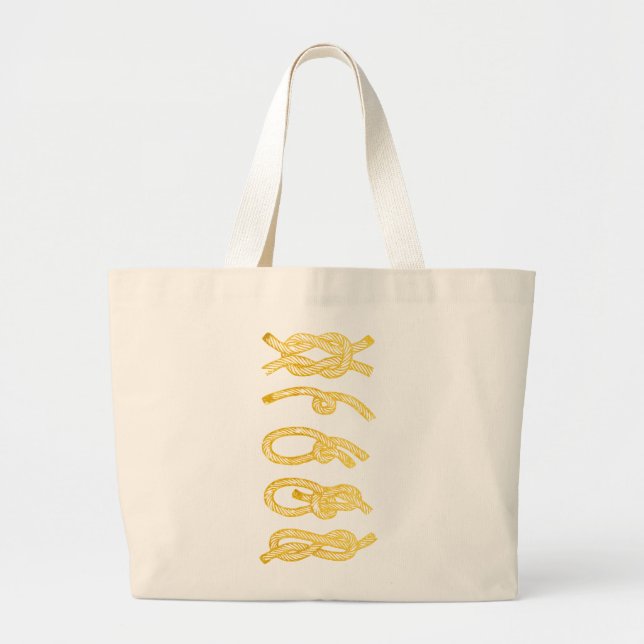 Nautical Gold Rope Tote (Front)