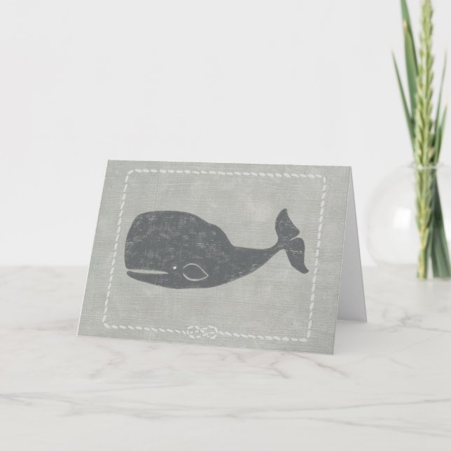 Nautical Grey Whale Card (Front)