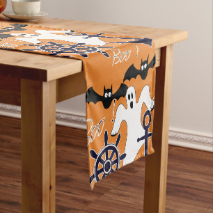 Nautical Halloween pattern Short Table Runner