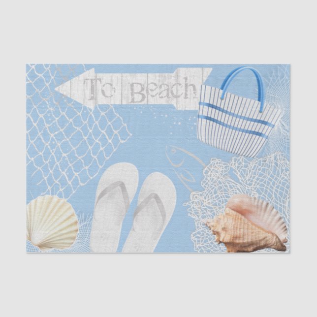 Nautical Harbour Design Series 9 Tissue Paper (Front)