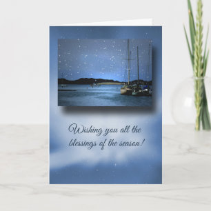Nautical Holiday Cards Christmas Sail Boats