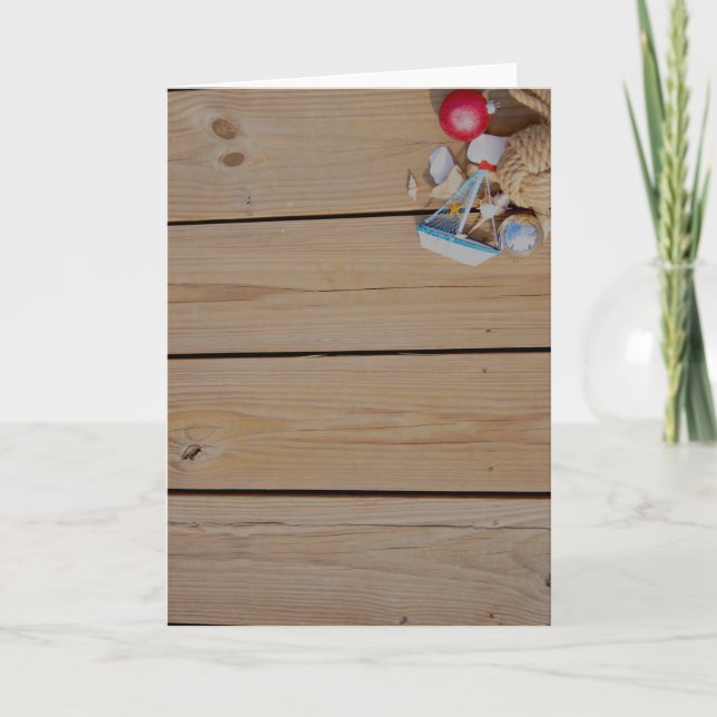 Nautical Holiday Dock Card (Front)