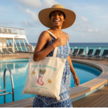 Nautical Holiday Stocking Tote Bag