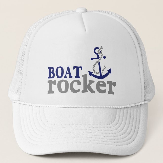 Nautical Humour Boat Rocker Trucker Hat (Front)